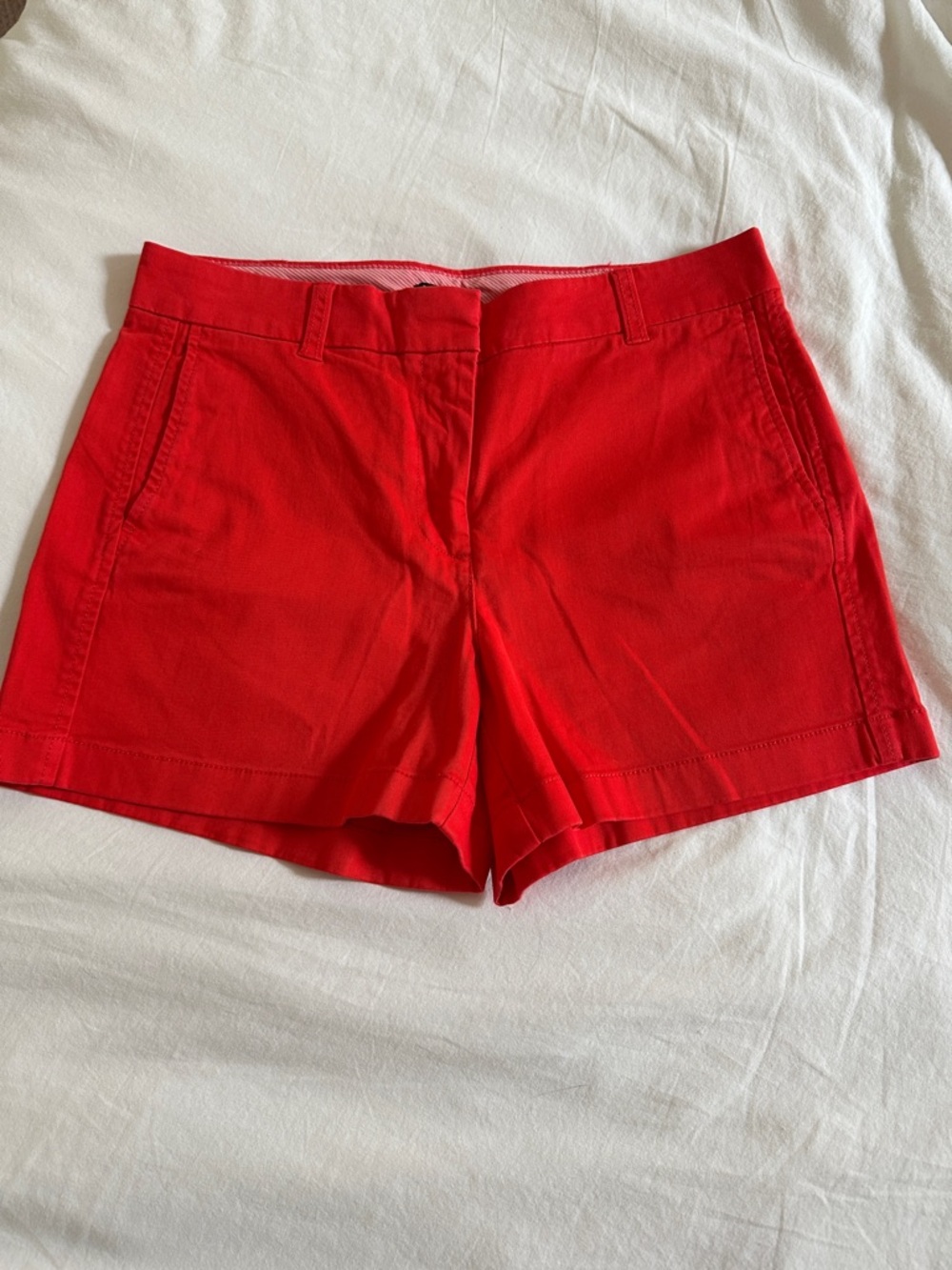 J. Crew Factory Bright Red Cotton chino Shorts